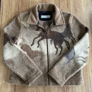 Cove Horse Patterned Brown Jacket